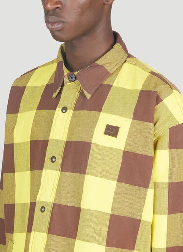 Acne Studios Padded Check Overshirt Yellow acn0151011