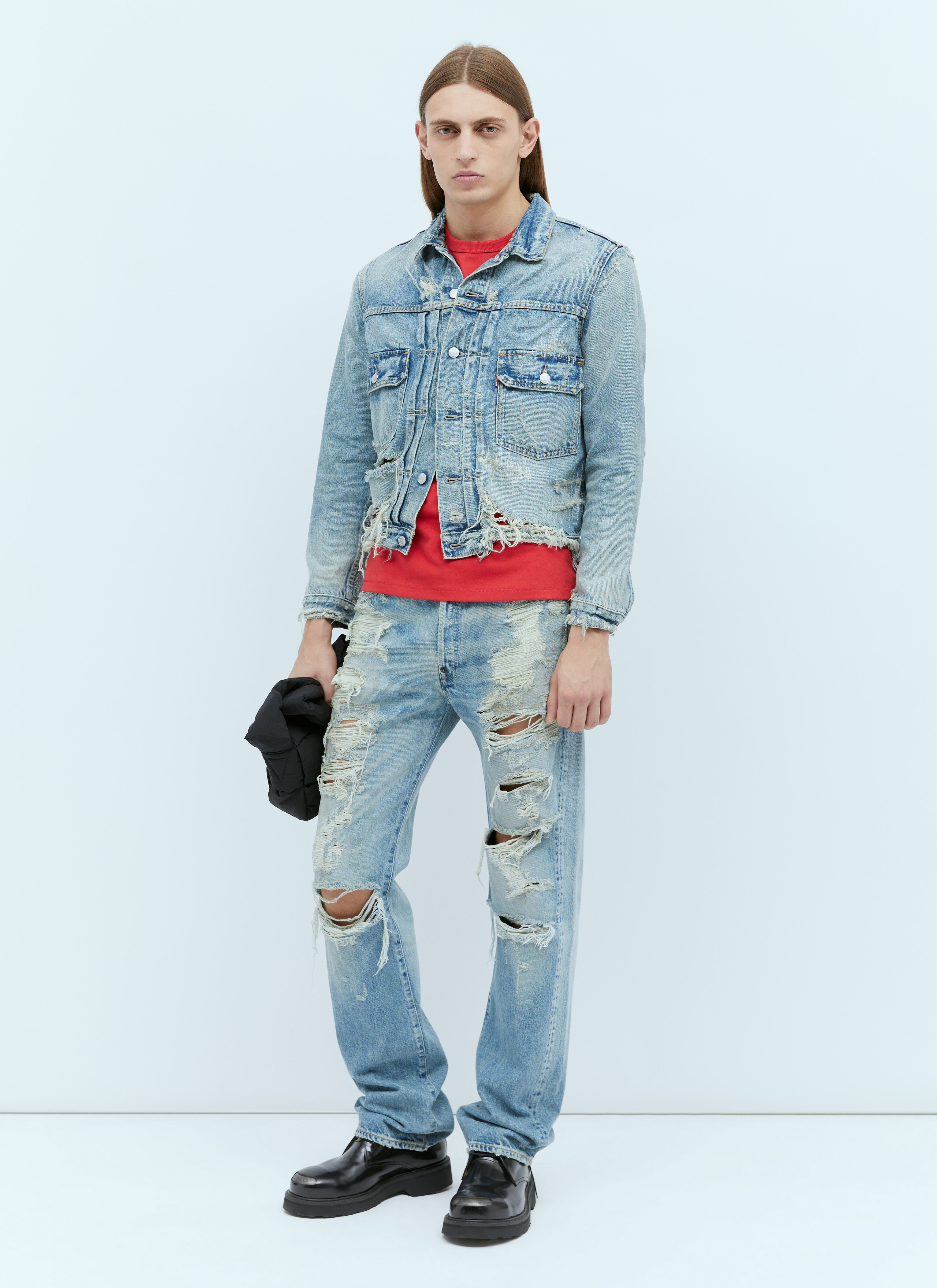 Levi's ripped denim jacket online