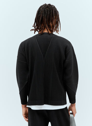 Homme Plissé Issey Miyake Monthly Colors: March Pleated Cardigan Black hmp0156015