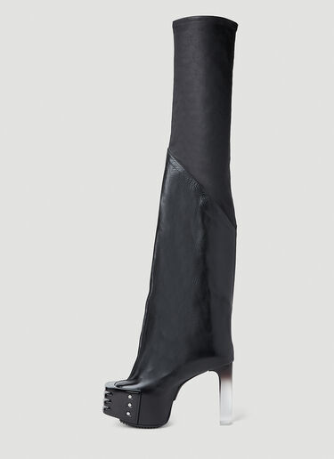 Rick Owens Oblique Platform Boots Black ric0252023