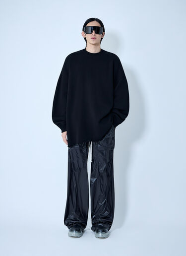 Rick Owens DRKSHDW Creatch Wide Cargo Drawstring Pants Black drk0164005