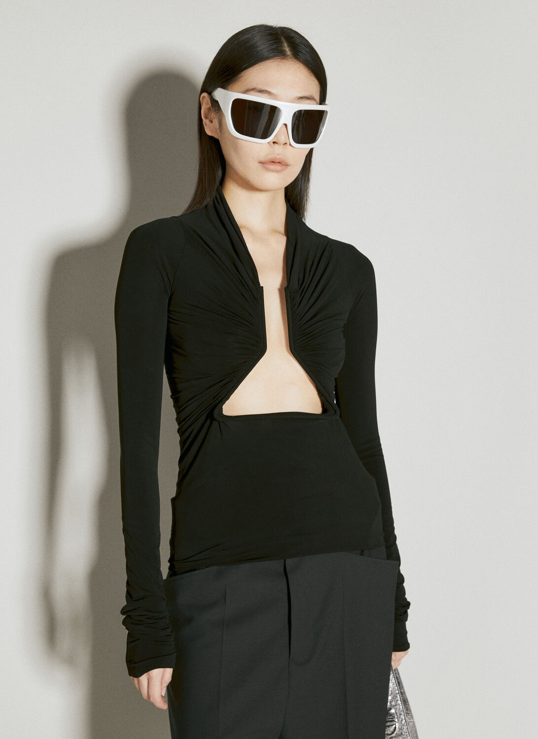 Rick Owens Cut-out Detail Sweater In Black