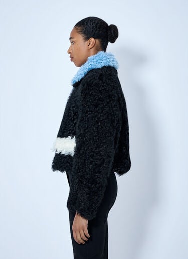 LN-CC® - Marni: Curly Shearling Jacket - Black Marni Curly Shearling Jacket Black mni0265007