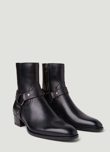 Wyatt Ankle Boots Saint Laurent Wyatt Ankle Boots Black sla0151049