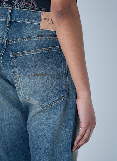 Balenciaga Logo Patch Jeans Blue bal0259063
