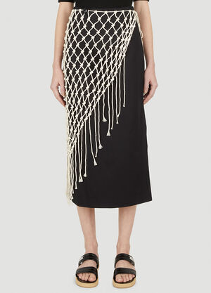 Wynn Hamlyn Macrame Skirt Beige wyh0247014