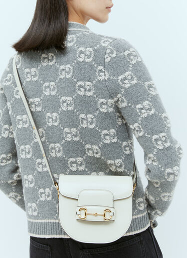 Gucci Horsebit 1955 Mini Rounded Shoulder Bag White guc0254046