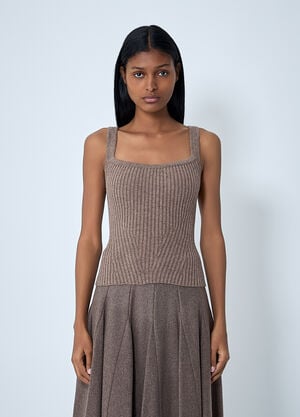 Max Mara Knit Tank Top Brown max0262048