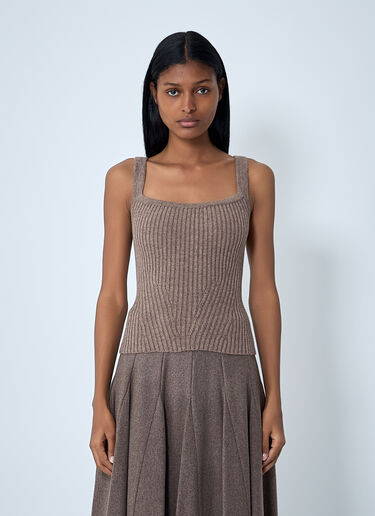 Knit Tank Top Max Mara Knit Tank Top Brown max0262048