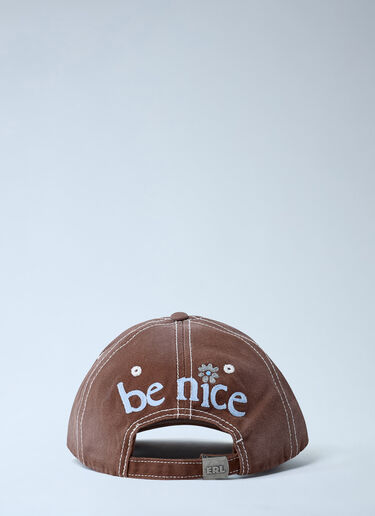 Venice Embroidery Baseball Cap ERL Venice Embroidery Baseball Cap Brown erl0162001