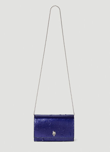 Small Skull Shoulder Bag Alexander McQueen Small Skull Shoulder Bag Blue amq0252007