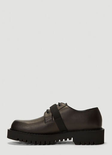 Valentino Buckle-Detail Lace-Up Shoes Black val0142063