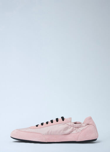 Prada Collapse Re-Nylon And Suede Sneakers Pink pra0262056