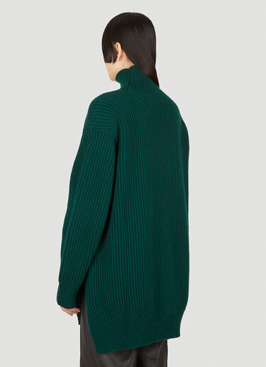 Jil Sander Oversized Roll Neck Sweater Green jil0249006