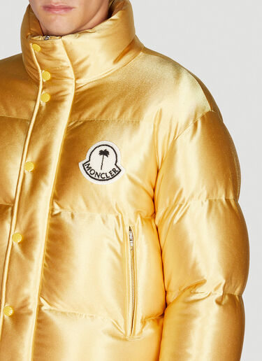 8 Moncler Palm Angels Keon Puffer Jacket Gold mpa0351001