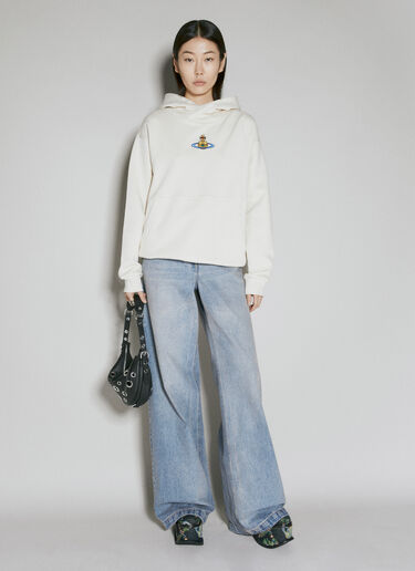 로고 후드 스웨트셔츠 Vivienne Westwood 로고 후드 스웨트셔츠 베이지 vvw0254002