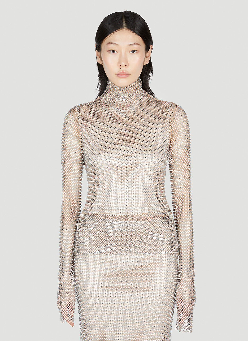 Mesh top beige best sale