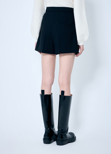 Max Mara Wool Canvas Shorts Black max0259013