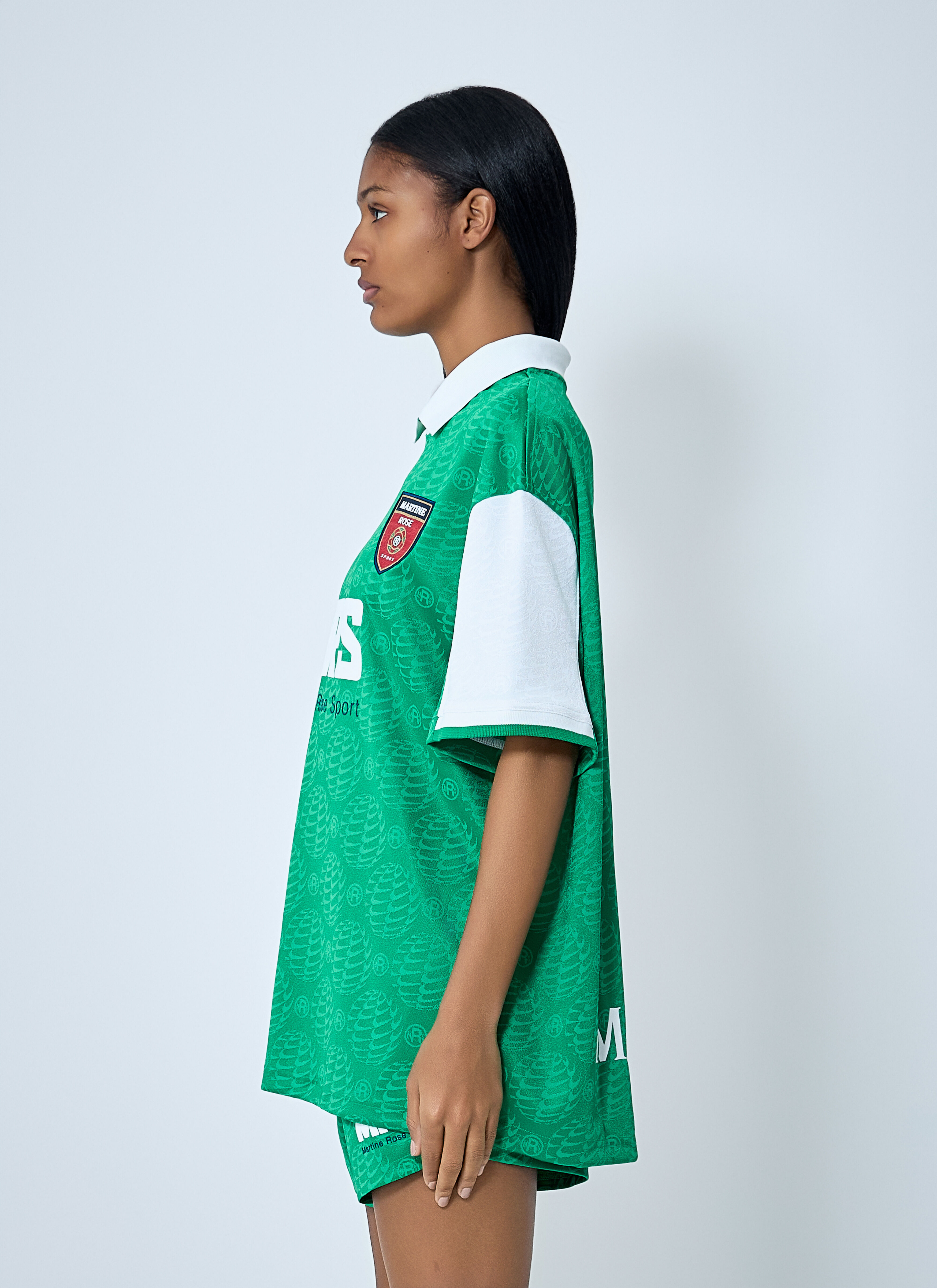 Nike x Martine Rose レディース ロゴモチーフ ポロシャツ の グリーン