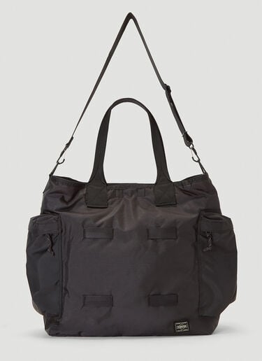 Porter-Yoshida & Co Logo Patch Tote Bag Black por0340008