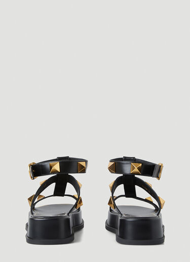 Valentino Garavani Roman Stud Platform Sandals Black val0247017