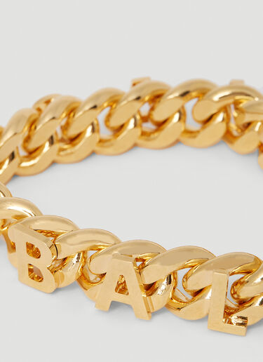 Balenciaga Chain Logo Bracelet Gold bal0153056