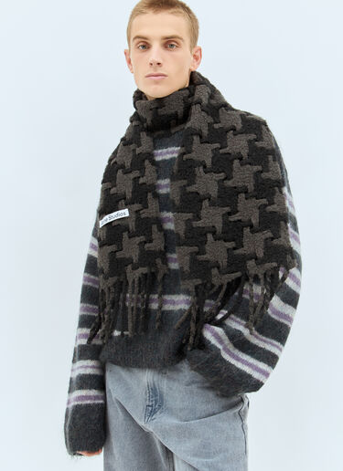 Acne Studios 千鸟格围巾 黑色 acn0158024