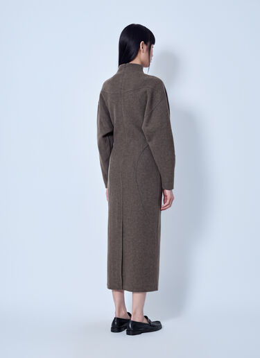 LN-CC® - Max Mara: High-Neck Wool and Cashmere Jersey Dress - Dark Brown Max Mara High-Neck Wool and Cashmere Jersey Dress Dark Brown max0266221