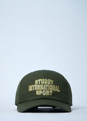 Stüssy Logo Motif Baseball Cap Olive sts0161016