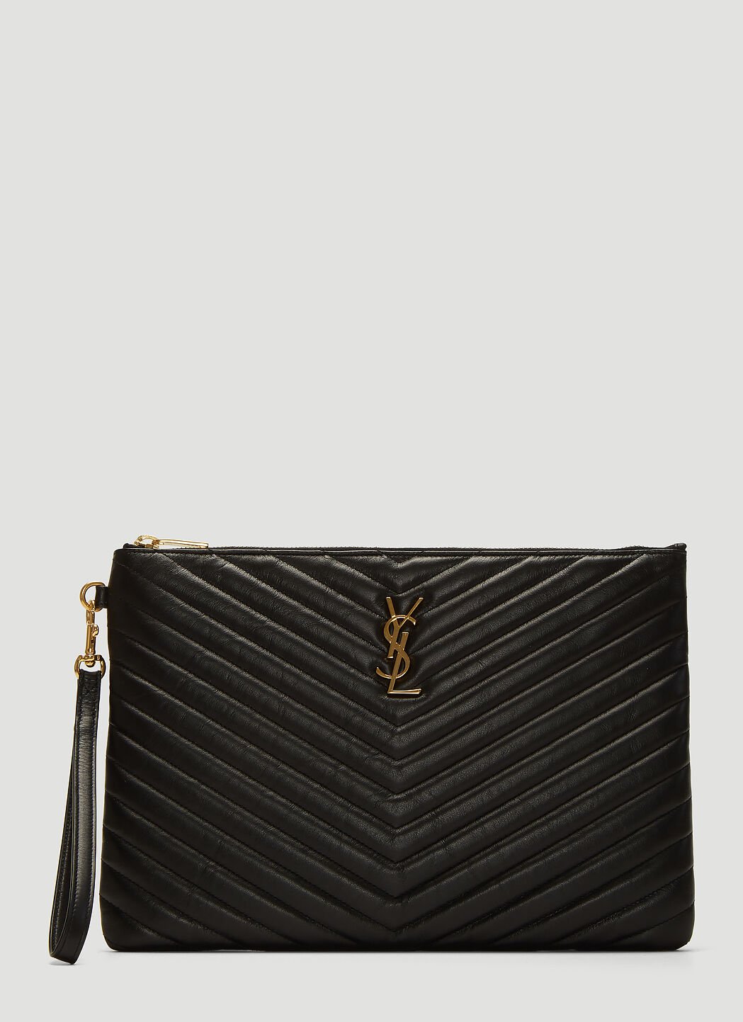 Prada Monogram Tablet Clutch Bag Black pra0254043