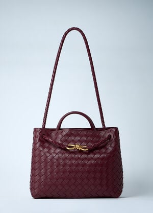 Bottega Veneta 미디엄 안디아모 핸드백 버건디 bov0260013