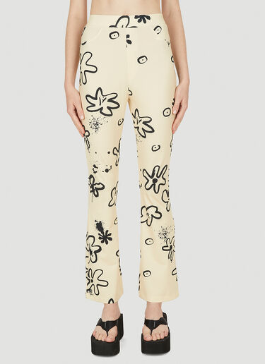 TheOpen Product Flower Print Pants Cream top0248011