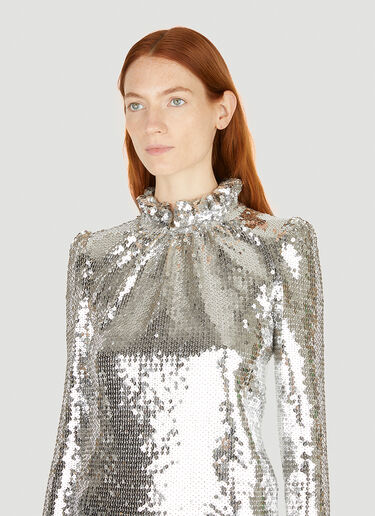 Rabanne Sequin Embellished Top Silver pac0251010