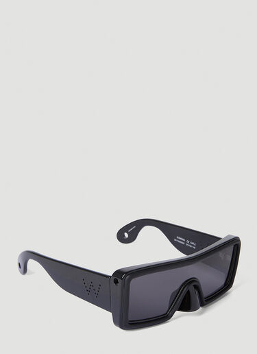 Walter Van Beirendonck x Komono Alien Wide Sunglasses Black wlt0152048