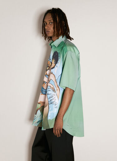 VETEMENTS Anime Short-Sleeve Shirt Green vet0156006