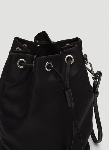 Prada Mini Nylon Bucket Bag Black pra0241026