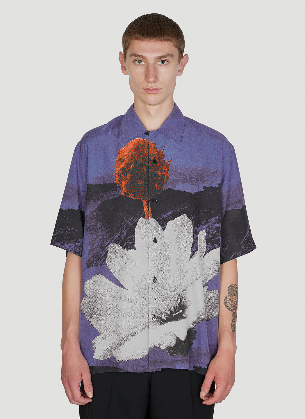 Kurt Floral Shirt In Purple