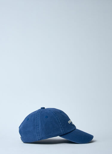 Stone Island Logo Motif Baseball Cap Blue sto0160053