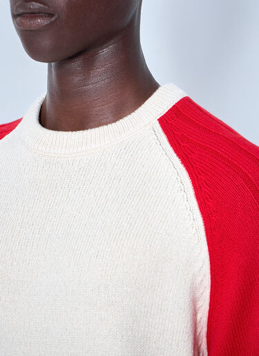 LN-CC® - Stüssy: Stripe Raglan Crewneck Sweatshirt - Red Stüssy Stripe Raglan Crewneck Sweatshirt Red sts0164032