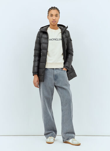Moncler Glements Hooded Mid-Length Down Jacket Black mon0259014