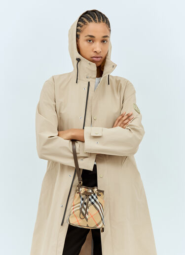 Burberry 格纹抽绳手包 米 bur0257028