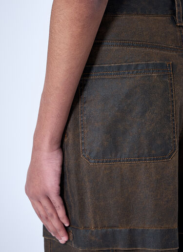 Acne Studios 코팅 마감 면 쇼츠  브라운 acn0159009