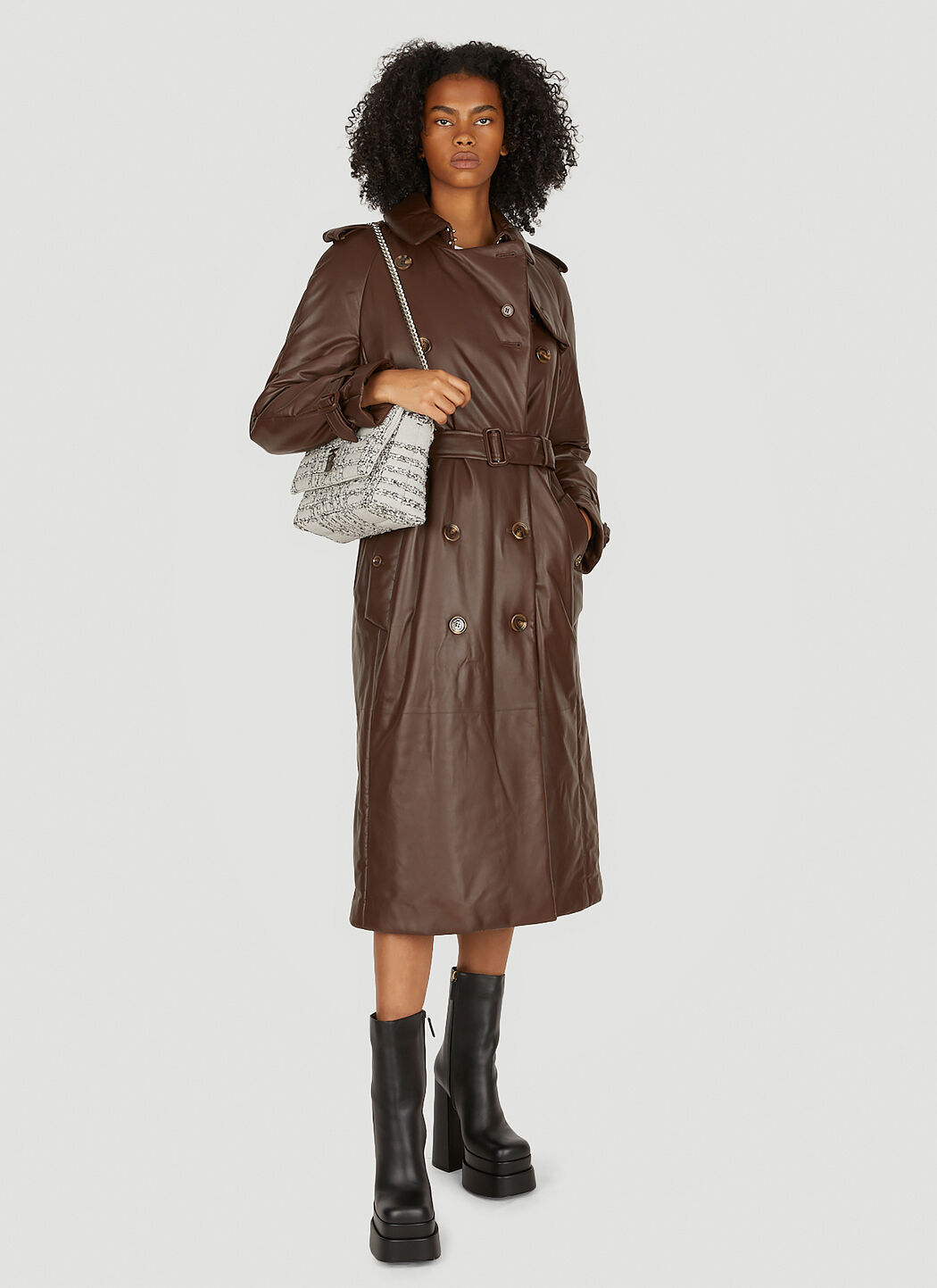 Burberry leather deals trench coat