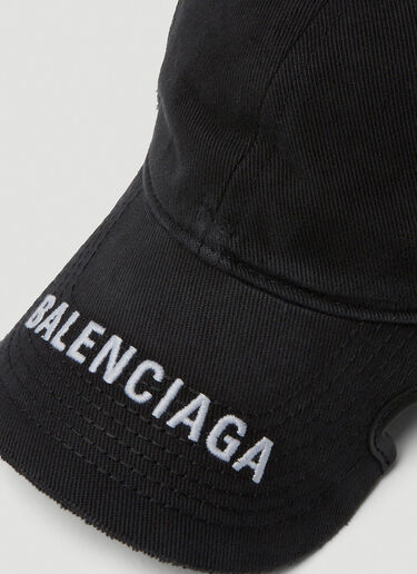 Balenciaga Logo Brim Baseball Cap Black bal0149073