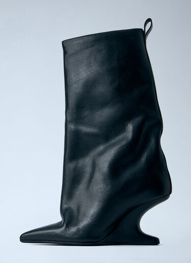 Rick Owens Cantilever 8 Sharp Flared Boots Black ric0263052