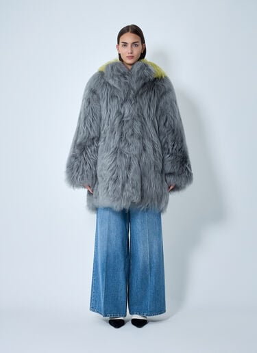 Marni Shearling Short Jacket Grey mni0262004