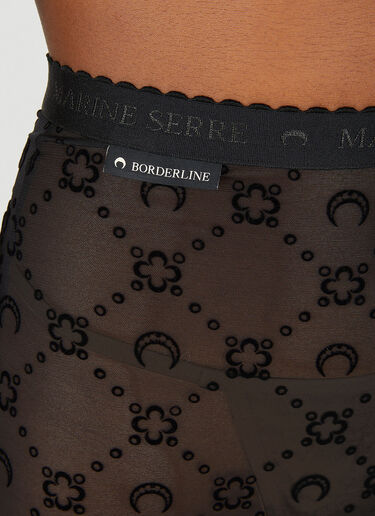 Marine Serre Flocked Mesh Leggings Black mrs0252028