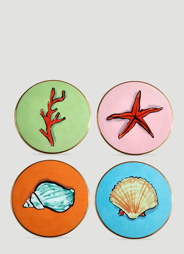 Ginori 1735 Set of Four Il Viaggio di Nettuno Coaster Multicolour wps0644422