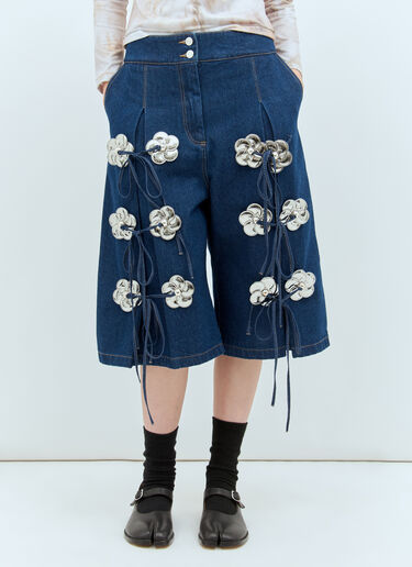 Tassel Denim Shorts Chopova Lowena Tassel Denim Shorts Blue cho0258006