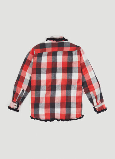 DRx FARMAxY FOR LN-CC Scalloped Flannel Shirt Red drx0346028